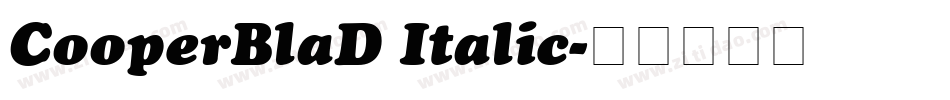 CooperBlaD Italic字体转换